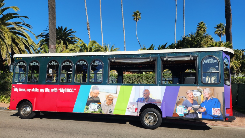 Santa Barbra City College Trolly Image